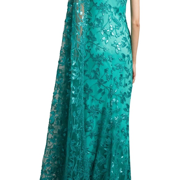 Long formal dress.  Blue/green.  New with tags. - Picture 2 of 3